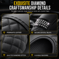 💥Rhinestone Steering Wheel Cover – Sparkling, Quilted, Luxury 🚗