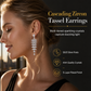 ⏰ Micro Pave Zircon Fan-Shaped Skirt Earrings – Elegant & Sparkling ✨🩵👂
