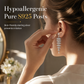⏰ Micro Pave Zircon Fan-Shaped Skirt Earrings – Elegant & Sparkling ✨🩵👂