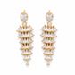 ⏰ Micro Pave Zircon Fan-Shaped Skirt Earrings – Elegant & Sparkling ✨🩵👂