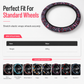 ⏰Universal 38cm Ringless Silk Steering Wheel Cover Printed Breathable Car Wheel Protector for All Seasons✨🚗