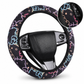 ⏰Universal 38cm Ringless Silk Steering Wheel Cover Printed Breathable Car Wheel Protector for All Seasons✨🚗