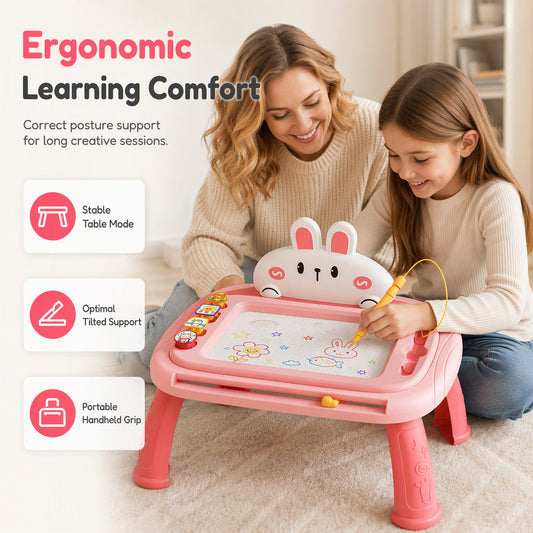 🎨 Kids Magnetic Drawing Board Table – Colorful, Mess-Free & Fun! 🌈✨