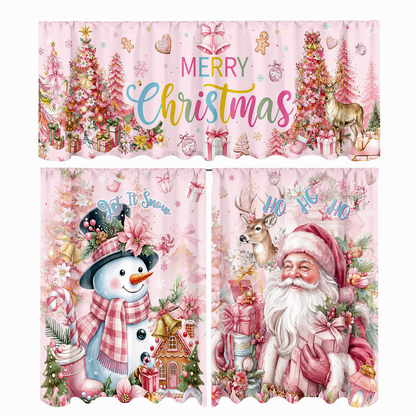 🎄 Christmas Kitchen Curtains Set – Festive & Cozy Holiday Decor ❤️✨