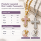 💥Hip Hop Double Layer Baguette Rhinestone Cross Brass with Figaro Chain