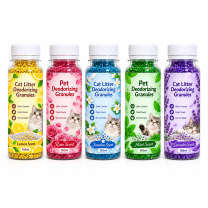 🐾 Cat Litter Deodorizer Granules – Fresh Scents for a Cleaner Home 🌸✨