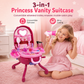 ✨ Kids’ Pretend Makeup Vanity Suitcase – Transformable, Rolling, Safe 🩷