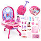 ✨ Kids’ Pretend Makeup Vanity Suitcase – Transformable, Rolling, Safe 🩷