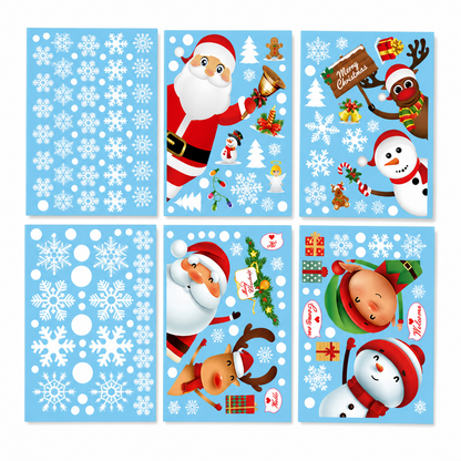 ❄️ Christmas PVC Static Window Clings – Glue-Free & Reusable 🎅✨