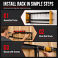 🛠️ Heavy-Duty Wall-Mounted Tool Rack: Steel, Side Pegboards, Vented Mesh, Red