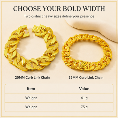 🔥⌚ Men's Vietnamese Sand-Gold Style Bracelet – Matte Sandblasted Finish & Watch Clasp💎