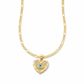 ✨ 18K Gold Plated Evil Eye Heart Necklace & Earrings Jewelry Set