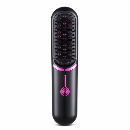 💇Portable 2-in-1 Cordless Hair Straightener & Curler Brush – USB Rechargeable for Smooth, Voluminous Styles