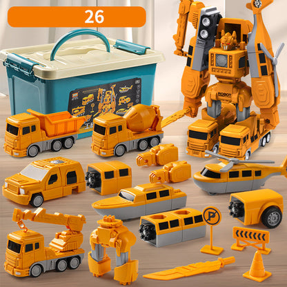 🚗 Magnetic Transform Engineering Car Assembly Toy – Build, Transform & Play! 🧲✨