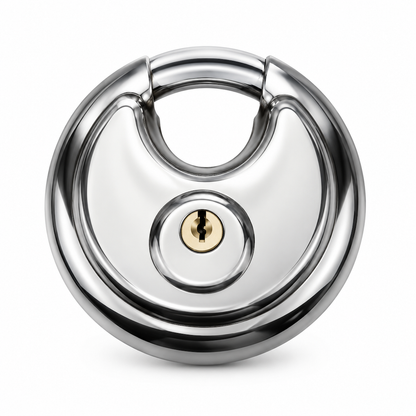 🔒 Heavy-Duty Round Disc Padlock – Strong, Secure & Weather-Resistant Protection 🔐✨