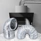 Pousbo® Flexibler Belüftungsluftschlauch aus Aluminiumfolie