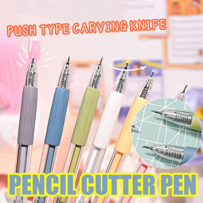 Gebrauchsmesser und Stift mit Cartoon-Muster