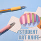 Gebrauchsmesser und Stift mit Cartoon-Muster