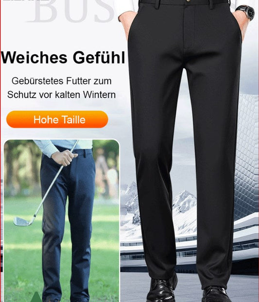 Gerade Business-Hose aus Samt für Herren